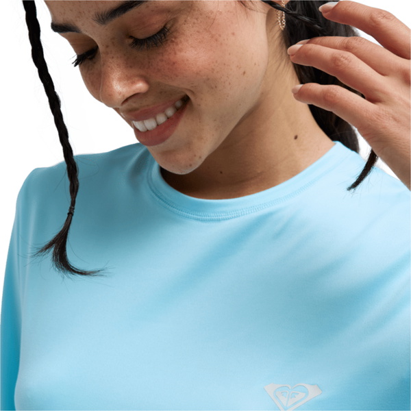 2026 Roxy Womens Happy Waves Short Sleeve Loose Rash Vest ERJWR03913 - Tanager Turquoise